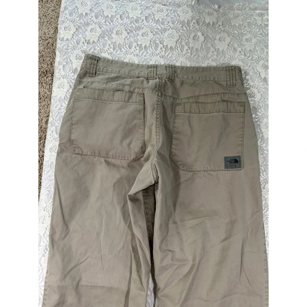 The North Face Mens Chino Pants Khaki Tan Straight Leg 34 Short Gorpcore Hiking